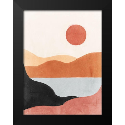 Silent Moment Black Modern Wood Framed Art Print by Isabelle Z