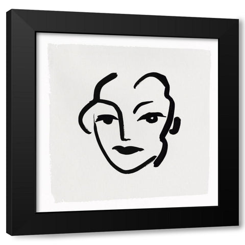 The Mirror I Black Modern Wood Framed Art Print by Isabelle Z