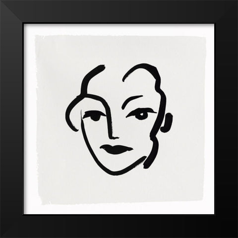 The Mirror I Black Modern Wood Framed Art Print by Isabelle Z