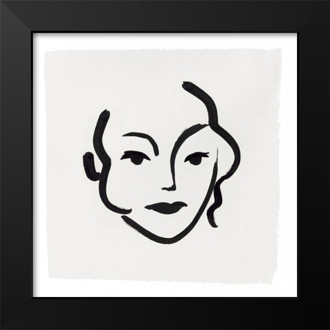 The Mirror II Black Modern Wood Framed Art Print by Isabelle Z