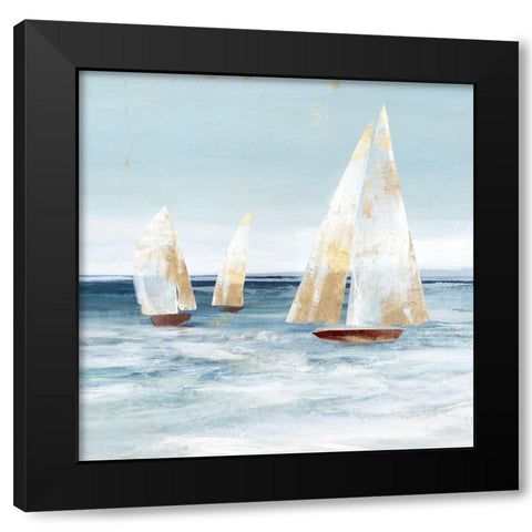 Mainsail  Black Modern Wood Framed Art Print by Isabelle Z
