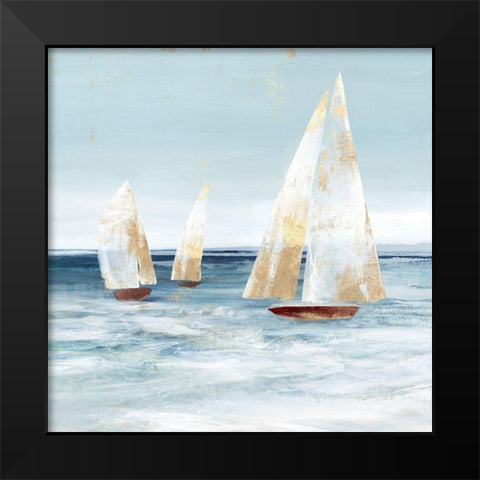 Mainsail  Black Modern Wood Framed Art Print by Isabelle Z