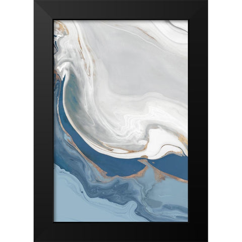 Blue Velour I  Black Modern Wood Framed Art Print by Isabelle Z