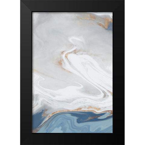 Blue Velour II  Black Modern Wood Framed Art Print by Isabelle Z