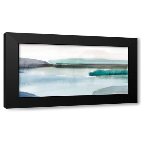 Slide Away I  Black Modern Wood Framed Art Print by Isabelle Z