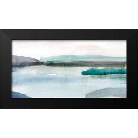 Slide Away I  Black Modern Wood Framed Art Print by Isabelle Z