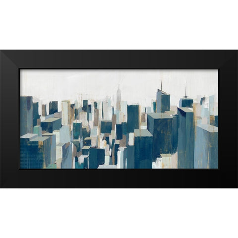 The City  Black Modern Wood Framed Art Print by Isabelle Z
