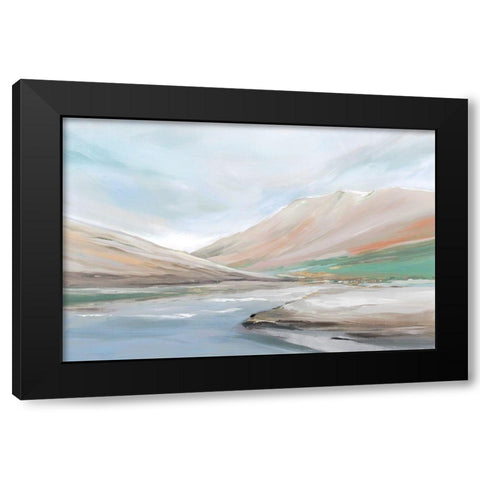 Royal Hills Black Modern Wood Framed Art Print by Isabelle Z