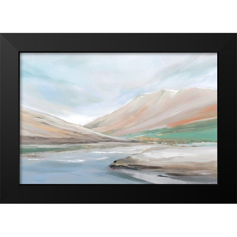Royal Hills Black Modern Wood Framed Art Print by Isabelle Z