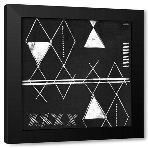 Ethnic Motifs I Black Modern Wood Framed Art Print by Isabelle Z