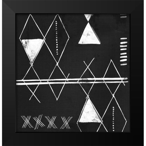 Ethnic Motifs I Black Modern Wood Framed Art Print by Isabelle Z