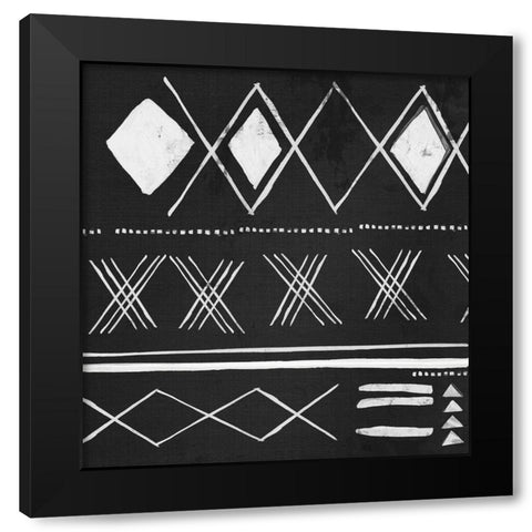 Ethnic Motifs II Black Modern Wood Framed Art Print by Isabelle Z