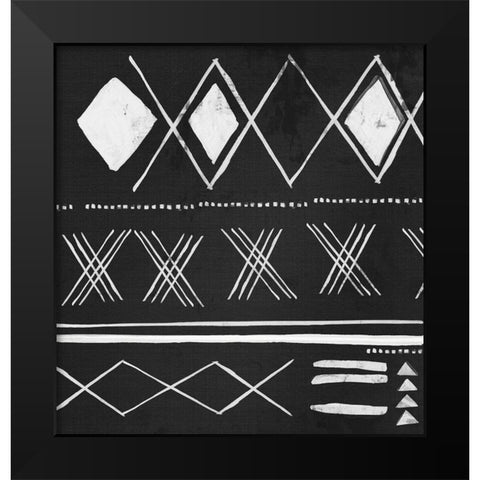 Ethnic Motifs II Black Modern Wood Framed Art Print by Isabelle Z