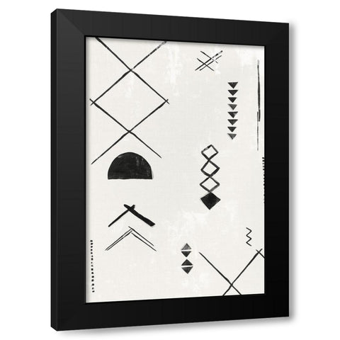 African Motifs II Black Modern Wood Framed Art Print by Isabelle Z