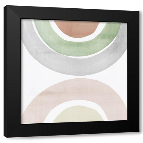 Bend of Colors II Black Modern Wood Framed Art Print with Double Matting by Isabelle Z