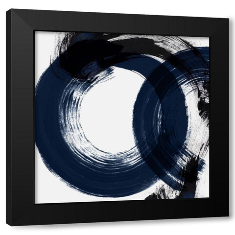 Deep Eternity Black Modern Wood Framed Art Print with Double Matting by Isabelle Z