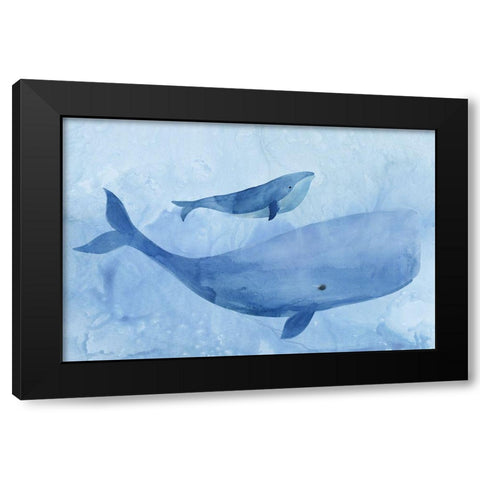 Blue Spirits I Black Modern Wood Framed Art Print with Double Matting by Isabelle Z
