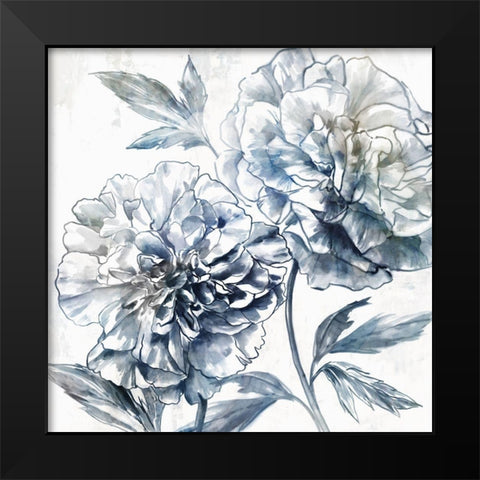 Japanese Peony I Black Modern Wood Framed Art Print by Isabelle Z