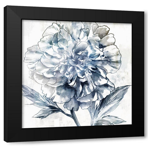 Japanese Peony II Black Modern Wood Framed Art Print by Isabelle Z