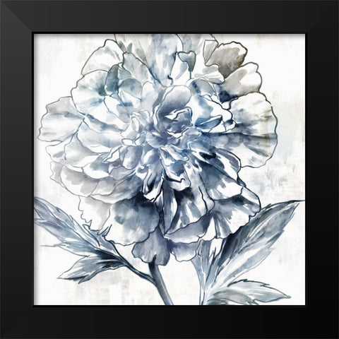 Japanese Peony II Black Modern Wood Framed Art Print by Isabelle Z