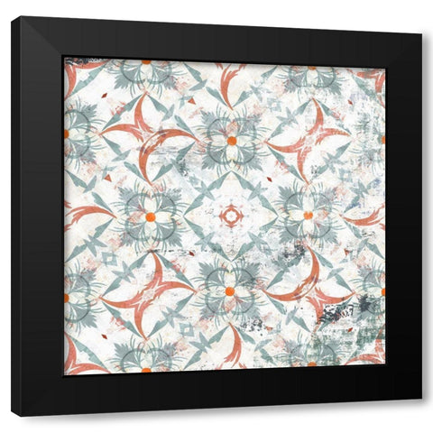 Porcelain Ornate Black Modern Wood Framed Art Print by Isabelle Z