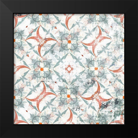 Porcelain Ornate Black Modern Wood Framed Art Print by Isabelle Z