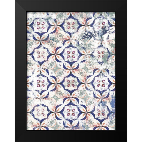 Portuguese Tiles Black Modern Wood Framed Art Print by Isabelle Z