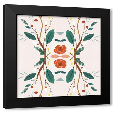 Hidden with Love Black Modern Wood Framed Art Print by Isabelle Z