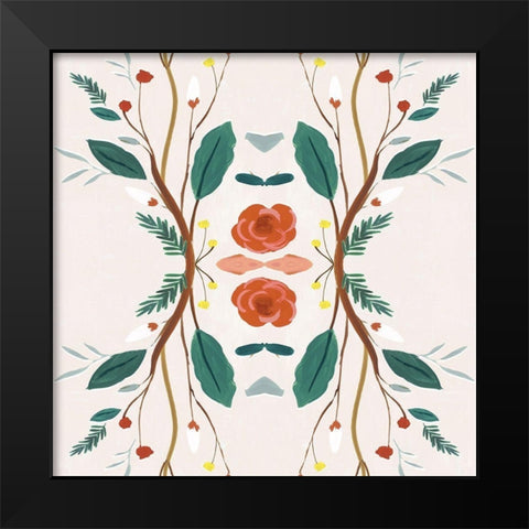Hidden with Love Black Modern Wood Framed Art Print by Isabelle Z