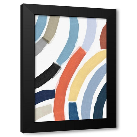 Rainbow River Black Modern Wood Framed Art Print by Isabelle Z