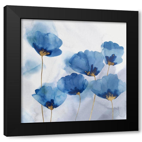 Pretty in Blue II Black Modern Wood Framed Art Print by Isabelle Z