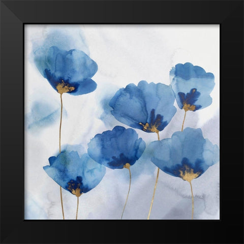Pretty in Blue II Black Modern Wood Framed Art Print by Isabelle Z