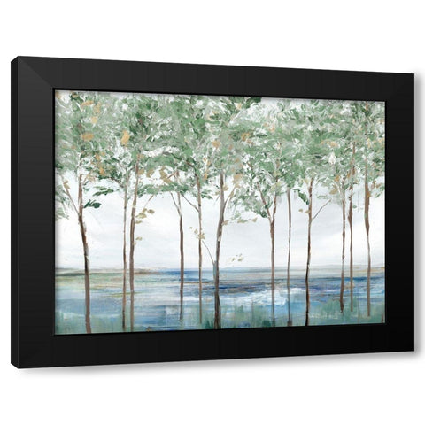 Forest Peak  Black Modern Wood Framed Art Print with Double Matting by Isabelle Z