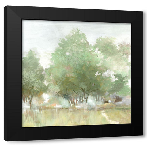 Light Air Black Modern Wood Framed Art Print by Isabelle Z