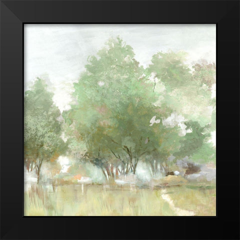 Light Air Black Modern Wood Framed Art Print by Isabelle Z