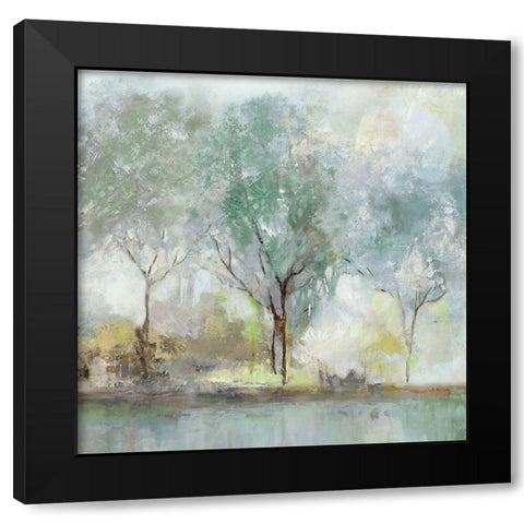 Teal Landscape  Black Modern Wood Framed Art Print by Isabelle Z