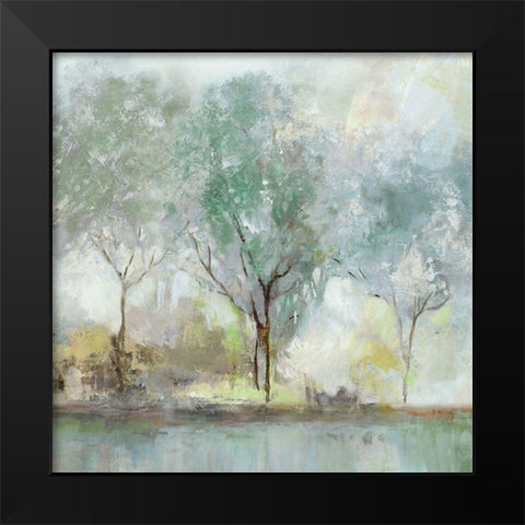 Teal Landscape  Black Modern Wood Framed Art Print by Isabelle Z