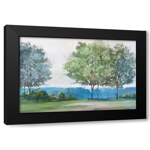 Calming View Black Modern Wood Framed Art Print with Double Matting by Isabelle Z