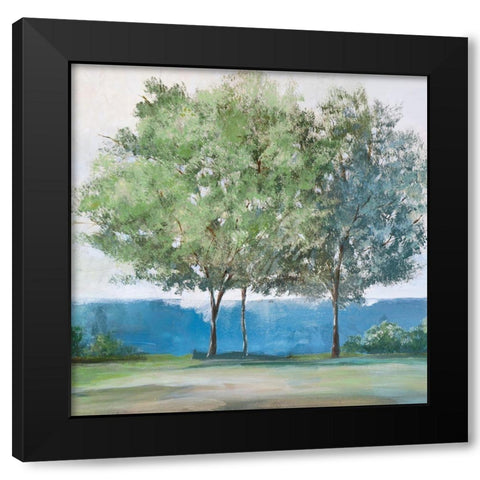 Fall Breeze Through  Black Modern Wood Framed Art Print by Isabelle Z