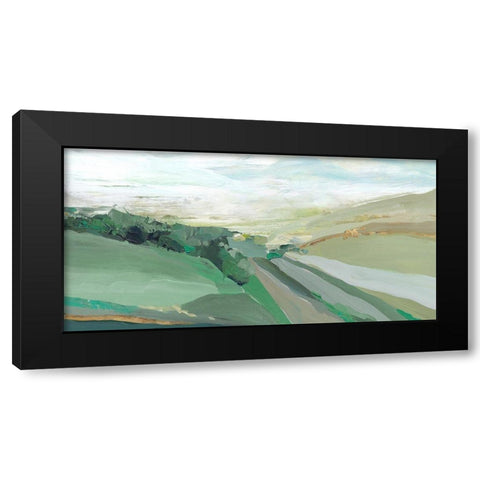 West Green Hills Black Modern Wood Framed Art Print with Double Matting by Isabelle Z