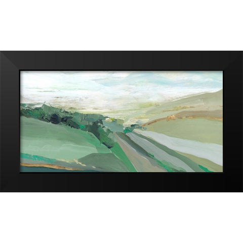 West Green Hills Black Modern Wood Framed Art Print by Isabelle Z