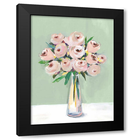 Hello Spring II Black Modern Wood Framed Art Print with Double Matting by Isabelle Z