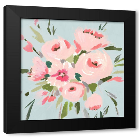 Pink Inspiration II Black Modern Wood Framed Art Print with Double Matting by Isabelle Z