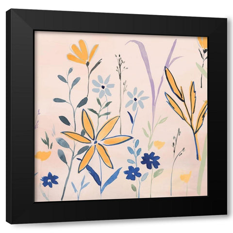 Spring Parade II Black Modern Wood Framed Art Print with Double Matting by Isabelle Z