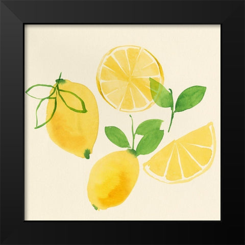 Juicy Fruits I Black Modern Wood Framed Art Print by Isabelle Z