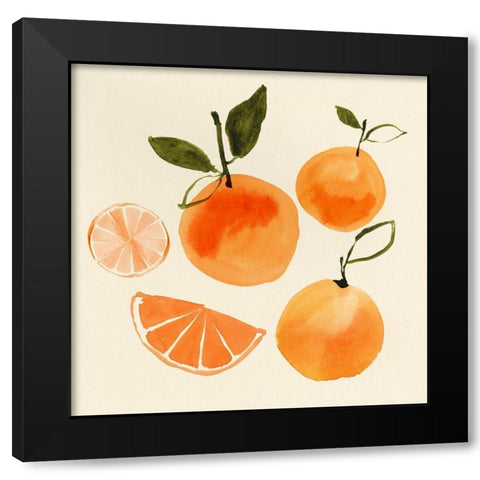Juicy Fruits II Black Modern Wood Framed Art Print with Double Matting by Isabelle Z