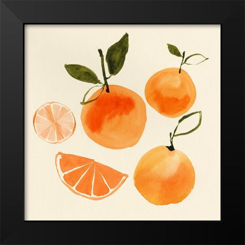 Juicy Fruits II Black Modern Wood Framed Art Print by Isabelle Z