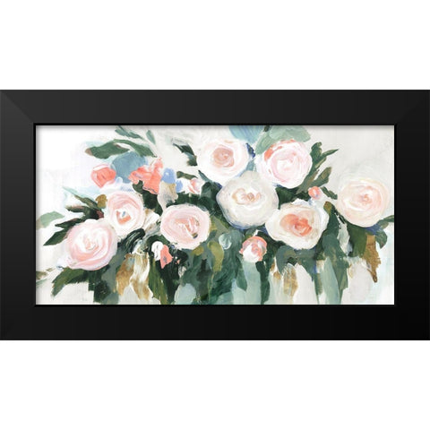 Floral Fragrance  Black Modern Wood Framed Art Print by Isabelle Z