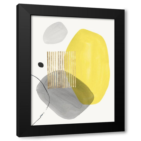 Pistachio Dreams I Yellow Version  Black Modern Wood Framed Art Print by Isabelle Z