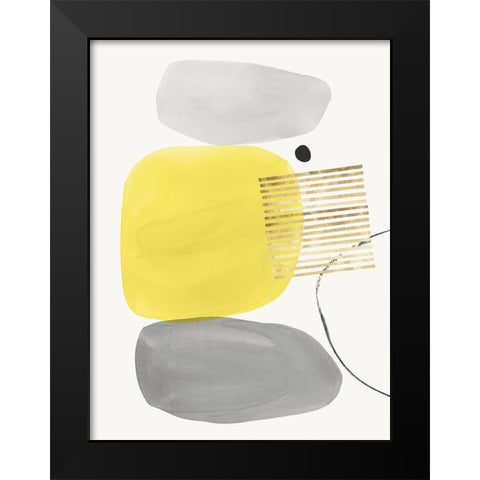 Pistachio Dreams II Yellow Version Black Modern Wood Framed Art Print by Isabelle Z